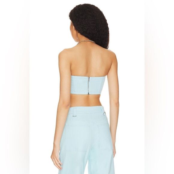 By.DYLN Cooper Crop Top light blue size m NWT - Picture 2 of 5
